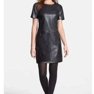 100% Black Leather Dress - Sz S